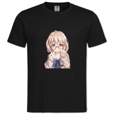 TBeyond The Boundary Crying Kuriyama Mirai -shirt with Print Beyond The Boundary Crying Kuriyama Mirai - 2XL black