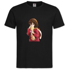 Футболка с принтом Город, В Котором Меня Нет Герой Каё Хинадзуки - 2XL черная