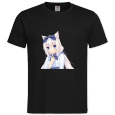 Футболка з принтом Неко Пара Котячий Рай Ванилла - 2XL чорна