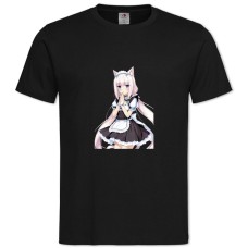 Футболка з принтом Неко Пара Котячий Рай Ванилла Герой - 2XL чорна