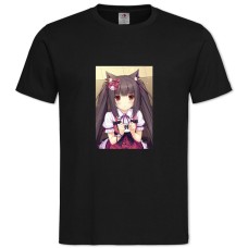 Футболка з принтом Неко Пара Котячий Рай Чоколла Коробка - 2XL чорна