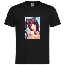 Футболка з принтом Неко Пара Котячий Рай Забавна Чоколла - 2XL чорна