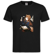 TSpice And Wolf Holo With Book -shirt with Print Spice And Wolf Holo With Book - 2XL black