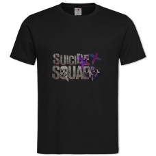TSuicide Squad Logo With Heroes -shirt with Print Suicide Squad Logo With Heroes - 2XL black