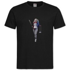 TSuicide Squad Harley Quinn Smiling -shirt with Print Suicide Squad Harley Quinn Smiling - 2XL black