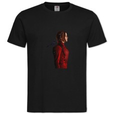 TThe Hunger Games Katniss Everdeen In Red -shirt with Print The Hunger Games Katniss Everdeen In Red - 2XL black