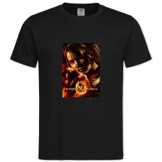 TThe Hunger Games Katniss Everdeen Theme -shirt with Print The Hunger Games Katniss Everdeen Theme - 2XL black