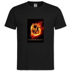 TThe Hunger Games Main Theme -shirt with Print The Hunger Games Main Theme - 2XL black