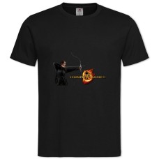 TThe Hunger Games Katniss Everdeen Logo -shirt with Print The Hunger Games Katniss Everdeen Logo - 2XL black