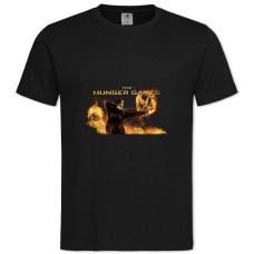 TThe Hunger Games Katniss Everdeen Fire Logo -shirt with Print The Hunger Games Katniss Everdeen Fire Logo - 2XL black