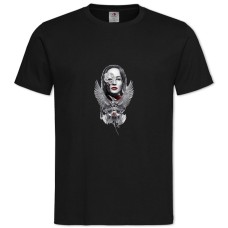 TThe Hunger Games Katniss Everdeen Art -shirt with Print The Hunger Games Katniss Everdeen Art - 2XL black