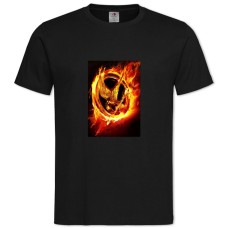 TThe Hunger Games Fire Sign -shirt with Print The Hunger Games Fire Sign - 2XL black