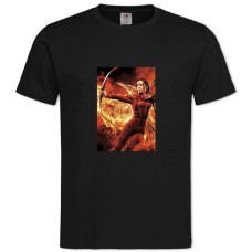 TThe Hunger Games Katniss Everdeen Main Hero -shirt with Print The Hunger Games Katniss Everdeen Main Hero - 2XL black