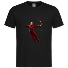 TThe Hunger Games Main Hero Katniss Everdeen -shirt with Print The Hunger Games Main Hero Katniss Everdeen - 2XL black