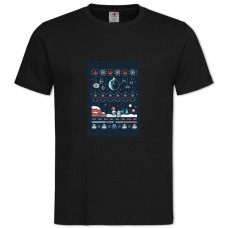 TStar Wars Christmas Theme -shirt with Print Star Wars Christmas Theme - 2XL black
