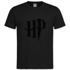 Футболка с принтом Гарри Поттер ГП Логотип - 2XL черная