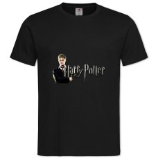 Футболка с принтом Гарри Поттер Главный Герой Логотип - 2XL черная