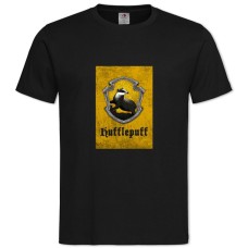 Футболка с принтом Гарри Поттер Хаффлпафф - 2XL черная