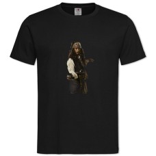 Футболка с принтом Пираты Карибского Моря Джек Воробей - 2XL черная