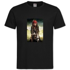 Футболка с принтом Пираты Карибского Моря Джек Воробей Герой - 2XL черная