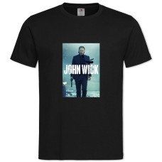 Футболка с принтом Джон Уик Героический Принт - 2XL черная
