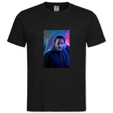 Футболка с принтом Джон Уик Арт Версия - 2XL черная