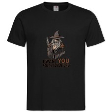 TThe Lord Of The Rings I Want You For An Adventure -shirt with Print The Lord Of The Rings I Want You For An Adventure - 2XL black