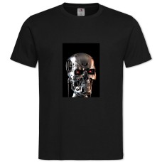 TThe Terminator Robot Head -shirt with Print The Terminator Robot Head - 2XL black