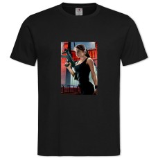 TThe Terminator Sarah Connor Print -shirt with Print The Terminator Sarah Connor Print - 2XL black
