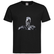 TThe Terminator Robot Face -shirt with Print The Terminator Robot Face - 2XL black