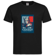 TTransformers Change Into A Truck -shirt with Print Transformers Change Into A Truck - 2XL black