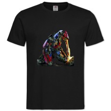 TTransformers Hero Robot Optimus Prime -shirt with Print Transformers Hero Robot Optimus Prime - 2XL black