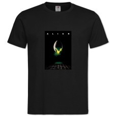Футболка с принтом Чужой Монстр Яйцо - 2XL черная