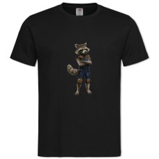 Футболка з принтом Марвел Ракета - 2XL чорна