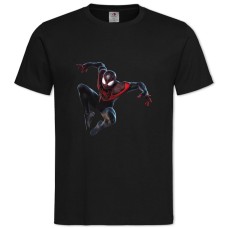 Футболка з принтом Марвел Людина Павук Принт - 2XL чорна