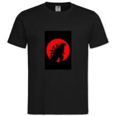 Футболка с принтом Годзилла Черный И Красный - 2XL черная