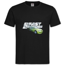 TThe Fast And The Furious Green Car -shirt with Print The Fast And The Furious Green Car - 2XL black