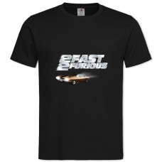 TThe Fast And The Furious Fast Car -shirt with Print The Fast And The Furious Fast Car - 2XL black