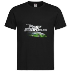TThe Fast And The Furious Green Car Logo -shirt with Print The Fast And The Furious Green Car Logo - 2XL black