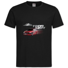 TThe Fast And The Furious Red Car -shirt with Print The Fast And The Furious Red Car - 2XL black
