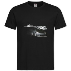 TThe Fast And The Furious Grey Car Logo -shirt with Print The Fast And The Furious Grey Car Logo - 2XL black