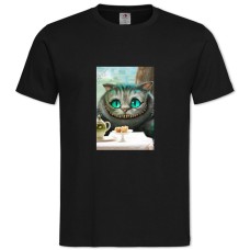 TAlice In Wonderland Cheshire Cat Hero -shirt with Print Alice In Wonderland Cheshire Cat Hero - 2XL black