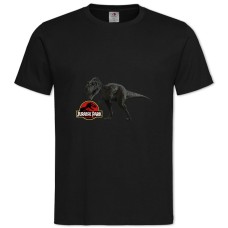 Футболка з принтом Парк Юрського Періоду Динозавр Логотип - 2XL чорна
