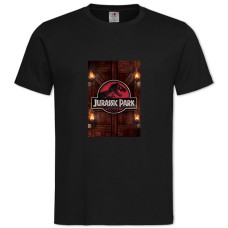 Футболка з принтом Парк Юрського Періоду Прикольний Принт - 2XL чорна