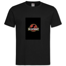 Футболка з принтом Парк Юрського Періоду Немає Інтернету - 2XL чорна