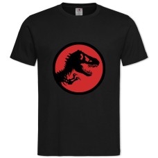 Футболка з принтом Парк Юрського Періоду Червоний І Чорний - 2XL чорна