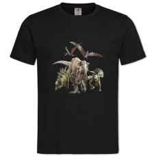 Футболка з принтом Парк Юрського Періоду Створення - 2XL чорна