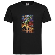 Футболка з принтом Парк Юрського Періоду Тірекс - 2XL чорна