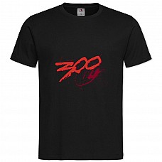 Футболка з принтом 300 Спартанців Логотип - 2XL чорна