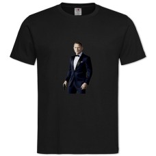 Футболка с принтом Джеймс Бонд Героический Принт - 2XL черная